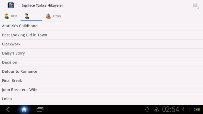 İngilizce Türkçe Hikayeler android App screenshot 1