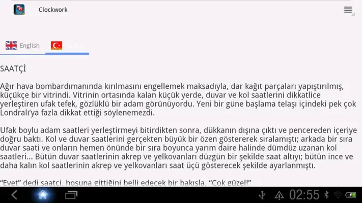 İngilizce Türkçe Hikayeler android App screenshot 2